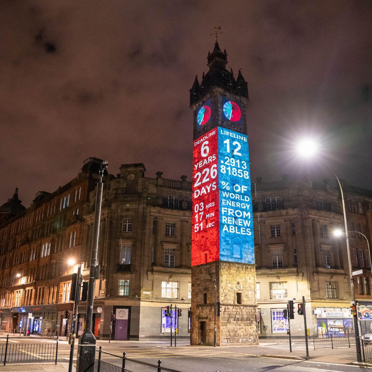 Climate Clock projection mapping